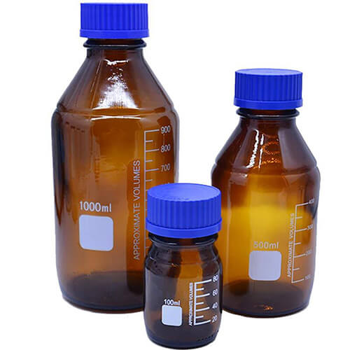 borosilicate 100ml GL45 square bottles